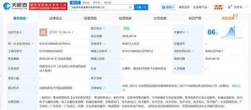 成都高投成立集成電路新公司，注冊(cè)資本8000萬(wàn)，專注信息系統(tǒng)集成服務(wù)